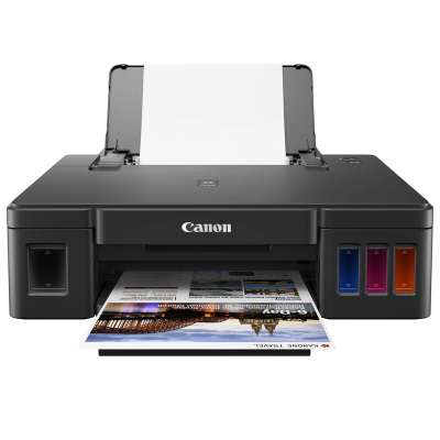 Imprimante à Réservoir intégré CANON PIXMA G1410 / Couleur + 4 Bouteilles D'encre Canon Incluses