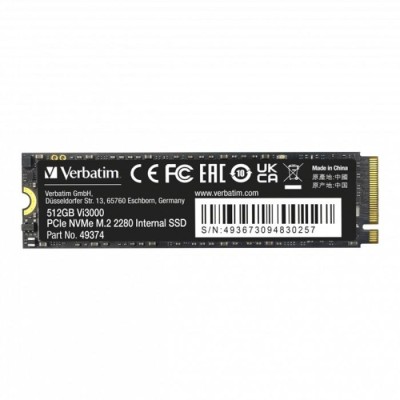 Disque Dur Interne VERBATIM Vi3000 512 SSD NVMe M.2 2280
